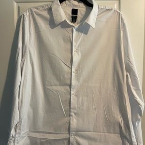 H&M slim fit white button down
